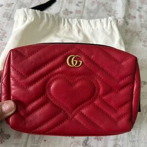 Gucci heart cosmetic case